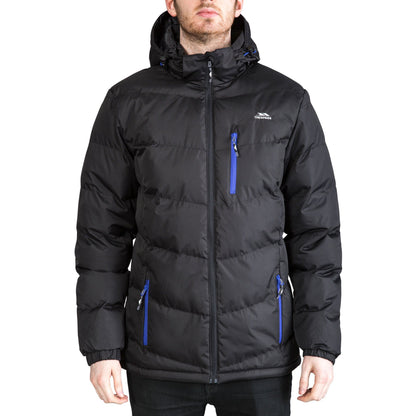 Black - Side - Trespass Mens Blustery Padded Jacket