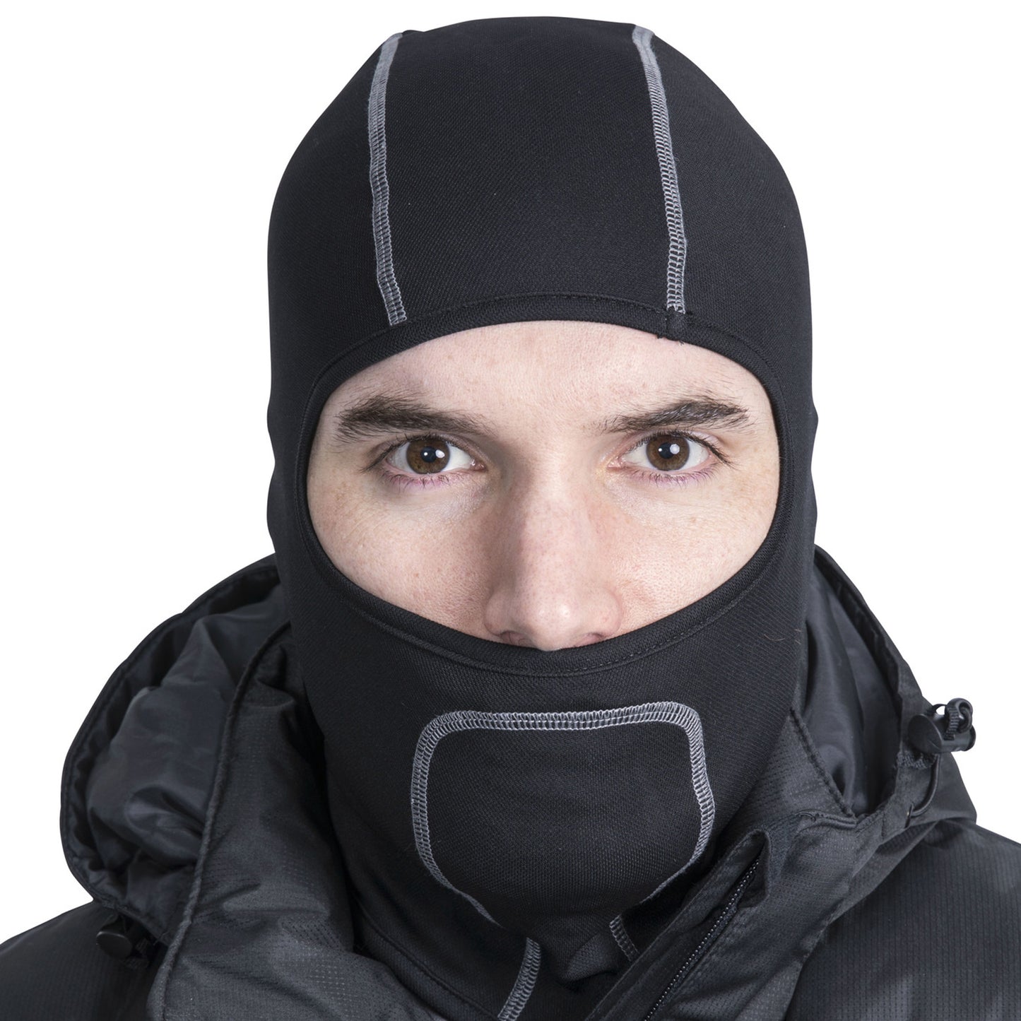 Black - Side - Trespass Adults Unisex Moulder Winter Balaclava