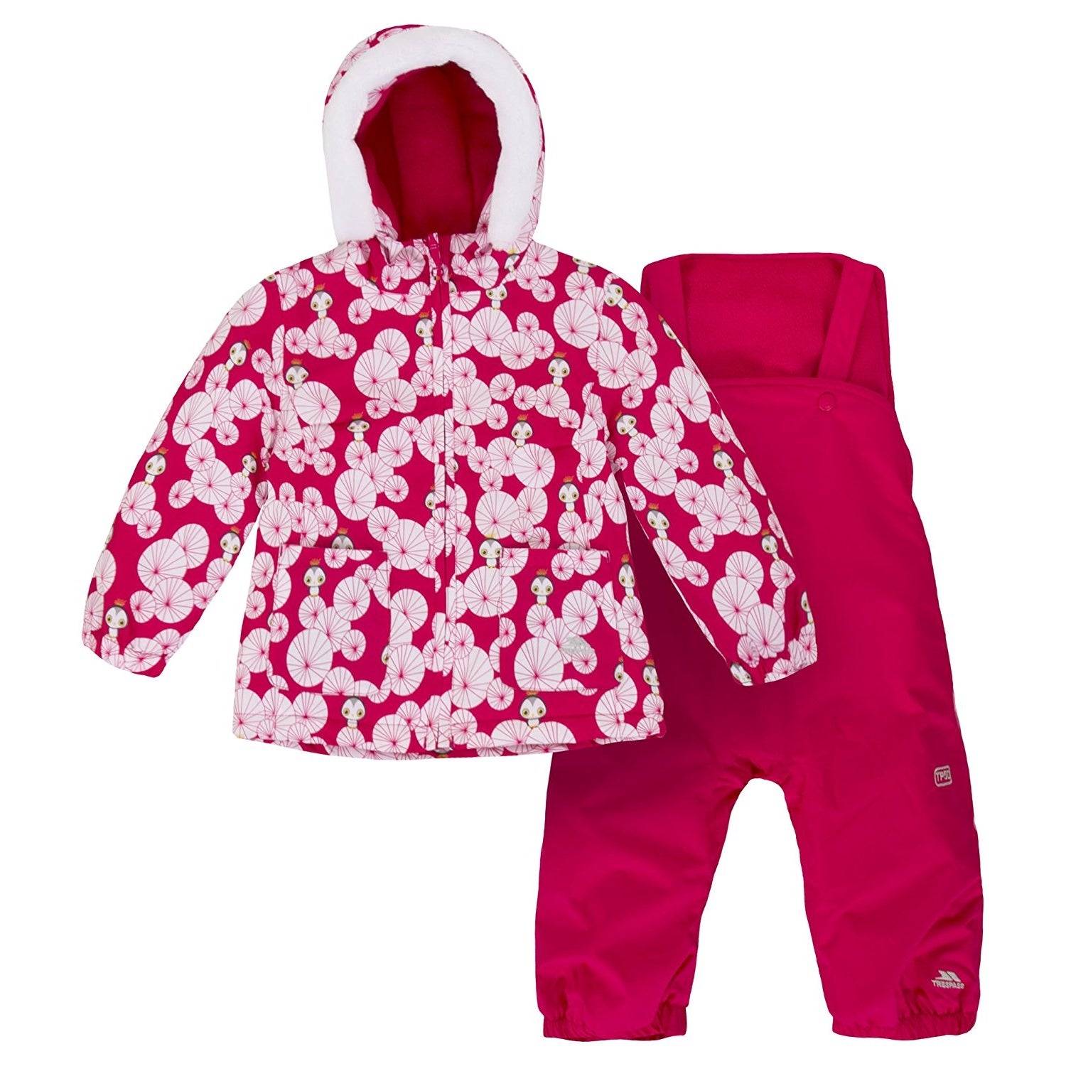 Raspberry - Front - Trespass Babys Squeezy Ski-Snow Set