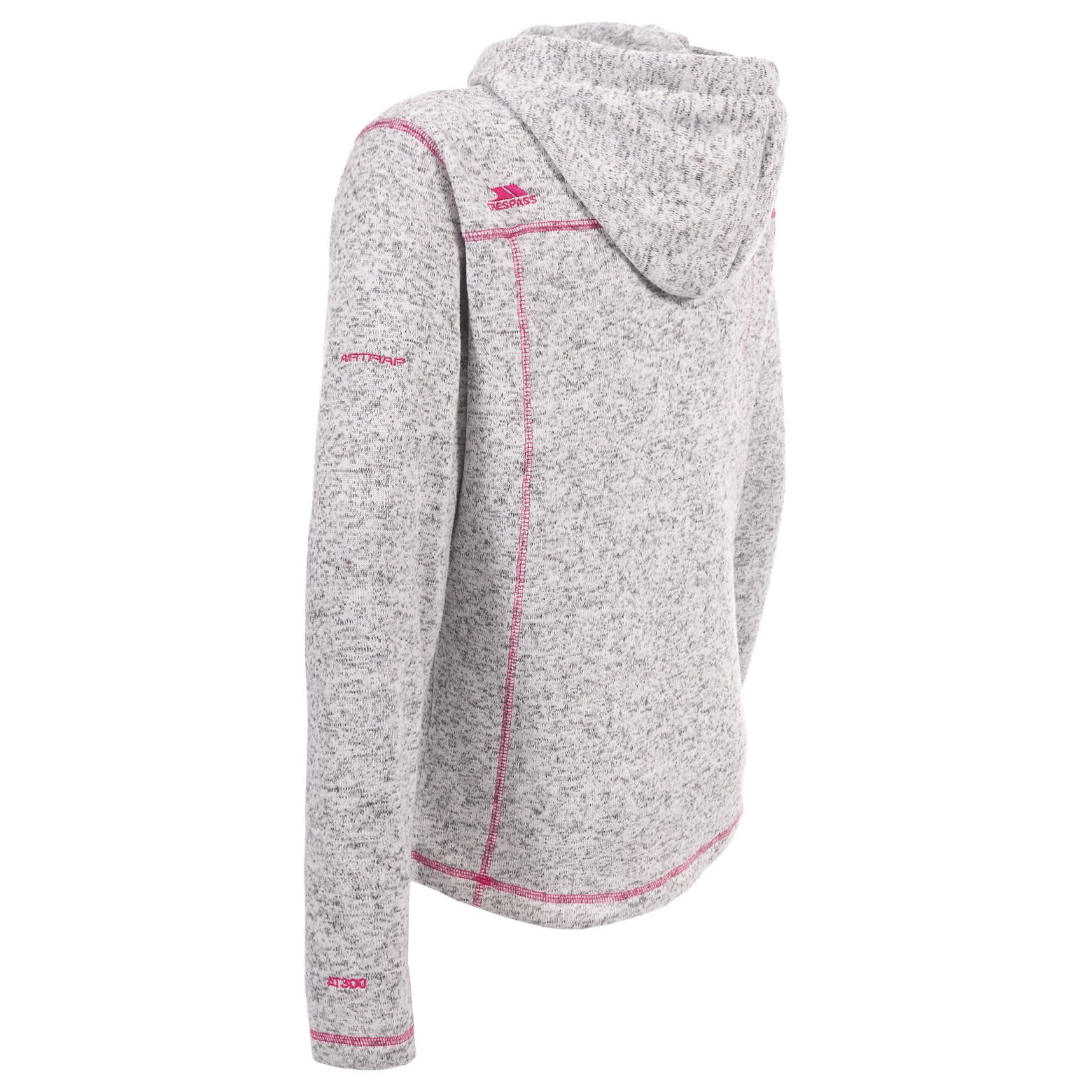 Ghost Marl - Back - Trespass Womens-Ladies Odelia Full Zip Fleece Hoodie
