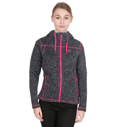 Black Marl - Side - Trespass Womens-Ladies Odelia Full Zip Fleece Hoodie