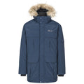 Navy - Front - Trespass Mens Highland Waterproof Parka Jacket