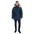 Navy - Side - Trespass Mens Highland Waterproof Parka Jacket