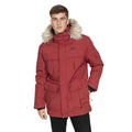 Merlot - Side - Trespass Mens Highland Waterproof Parka Jacket