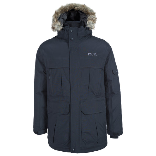 Black - Front - Trespass Mens Highland Waterproof Parka Jacket