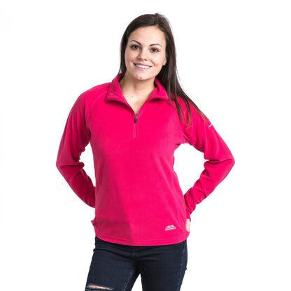 Raspberry - Back - Trespass Womens-Ladies Shiner Half Zip Microfleece Top