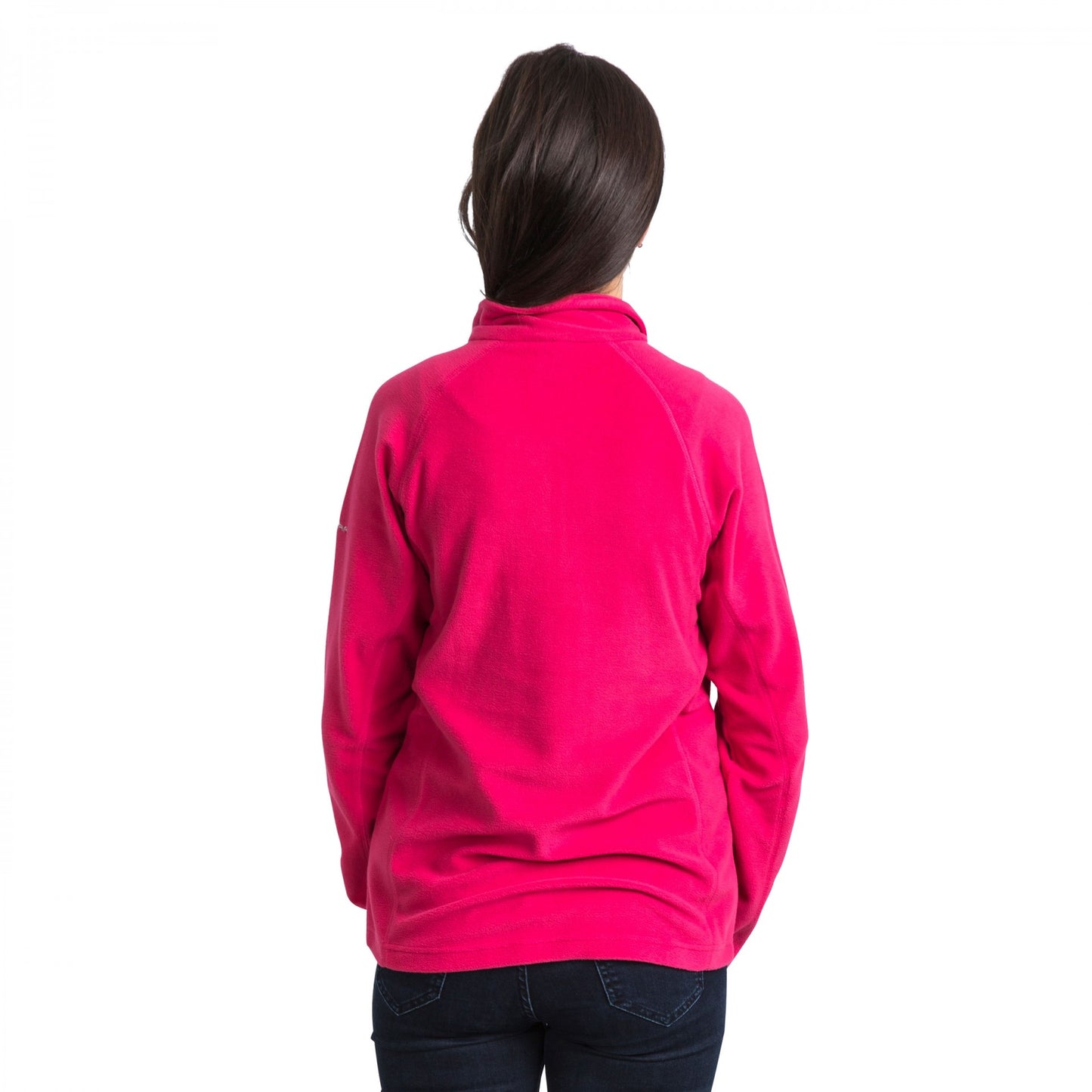 Raspberry - Side - Trespass Womens-Ladies Shiner Half Zip Microfleece Top