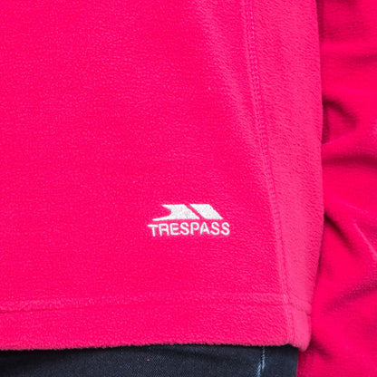 Raspberry - Pack Shot - Trespass Womens-Ladies Shiner Half Zip Microfleece Top