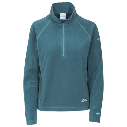 Teal - Front - Trespass Womens-Ladies Shiner Half Zip Microfleece Top