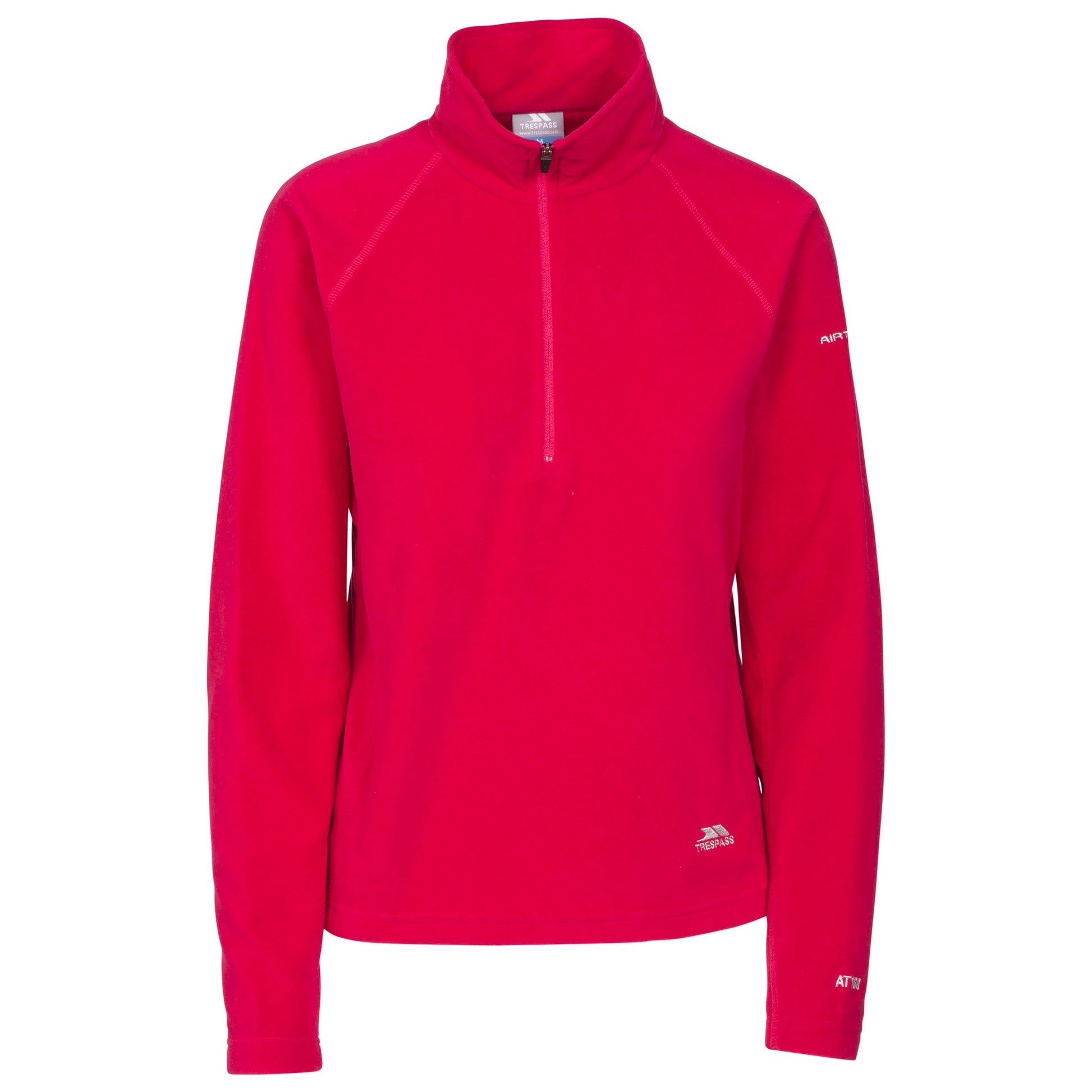 Raspberry - Front - Trespass Womens-Ladies Shiner Half Zip Microfleece Top