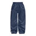 Navy - Front - Trespass Adults Unisex Packup Trouser Waterproof Packaway Trousers