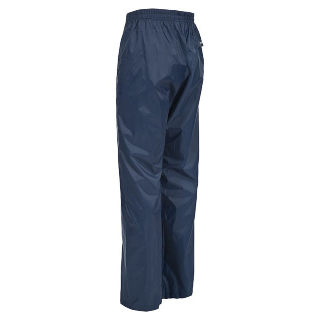 Navy - Back - Trespass Adults Unisex Packup Trouser Waterproof Packaway Trousers