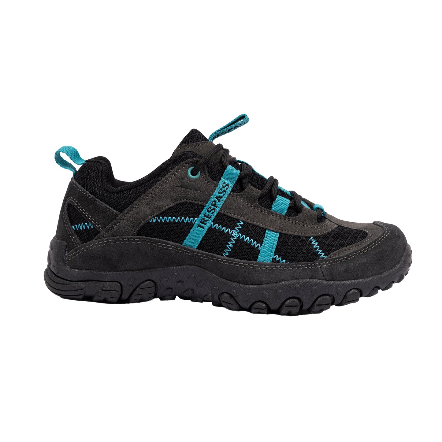 Charcoal-Teal - Lifestyle - Trespass Womens-Ladies Fell Lightweight Walking Shoes