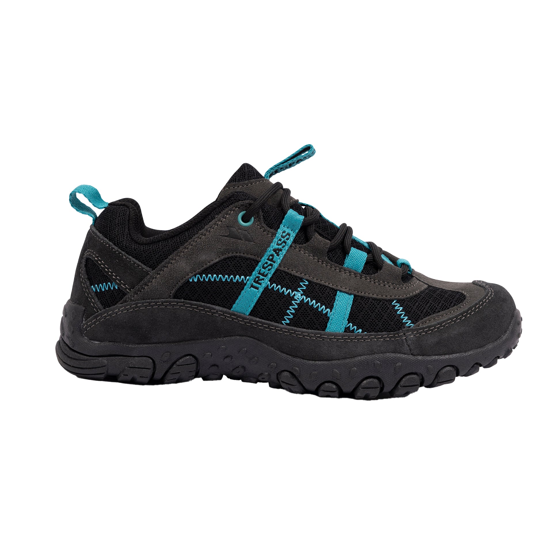 Charcoal-Teal - Lifestyle - Trespass Womens-Ladies Fell Lightweight Walking Shoes