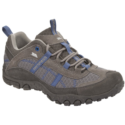 Steel - Front - Trespass Womens-Ladies Fell Lightweight Walking Shoes