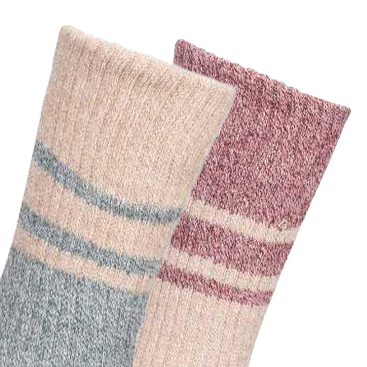 Spruce Green-Oatmeal - Side - Trespass Womens-Ladies Hadley Hiking Boot Socks (2 Pairs)