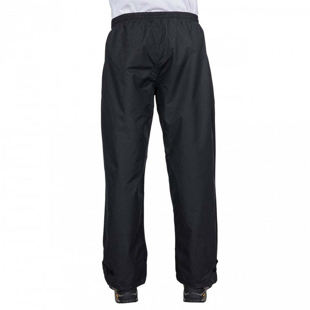 Black - Side - Trespass Mens Toliland Waterproof & Windproof Trousers