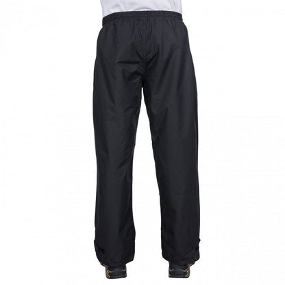 Black - Side - Trespass Mens Toliland Waterproof & Windproof Trousers