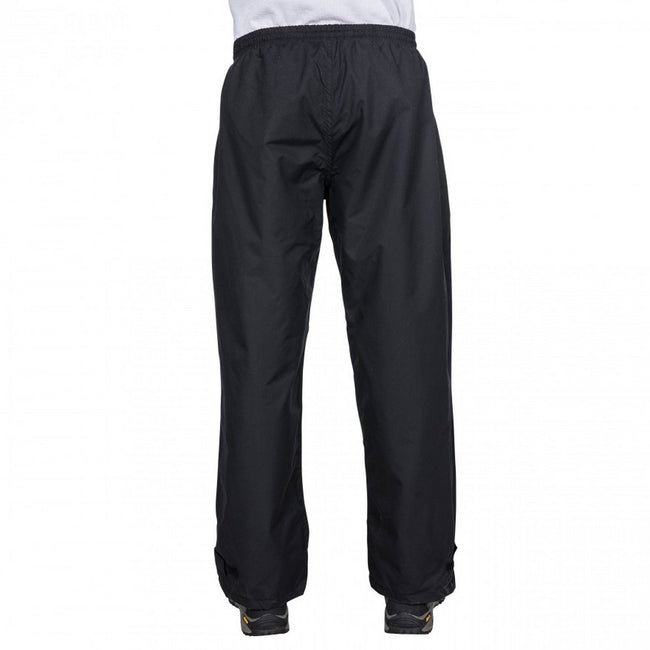 Black - Side - Trespass Mens Toliland Waterproof & Windproof Trousers