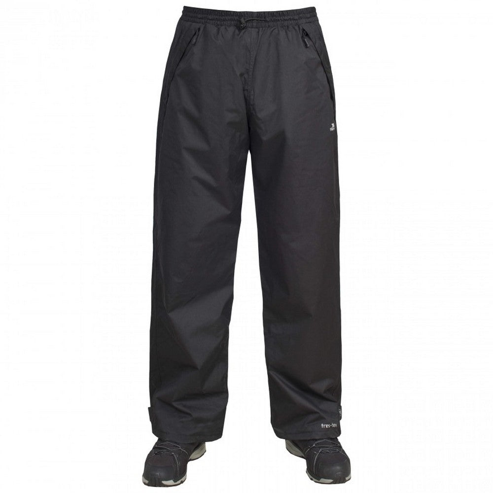 Black - Front - Trespass Mens Toliland Waterproof & Windproof Trousers