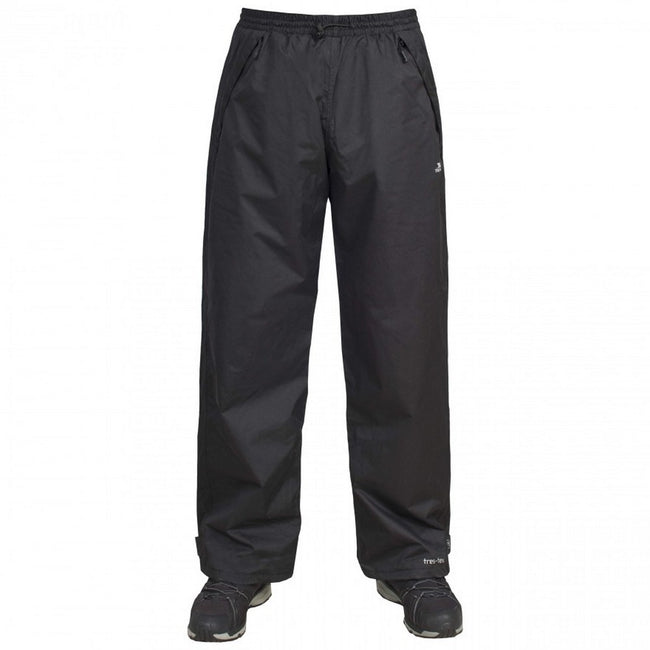 Black - Front - Trespass Mens Toliland Waterproof & Windproof Trousers