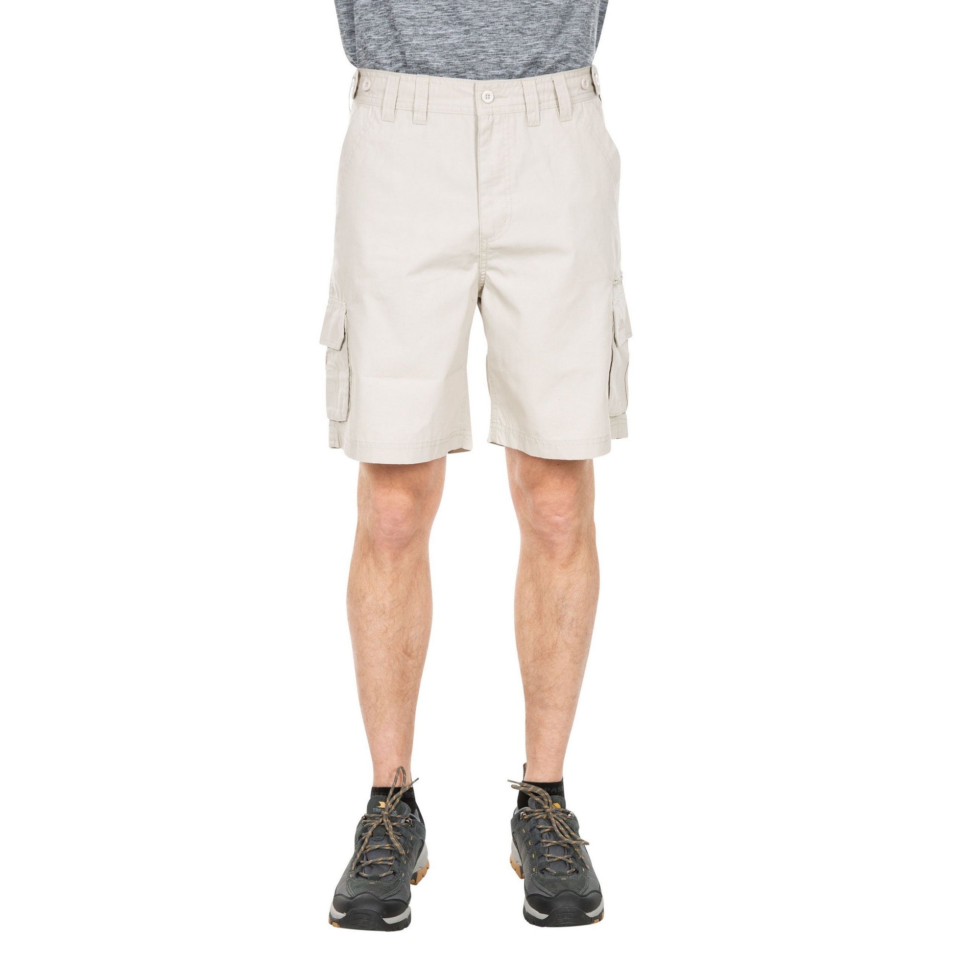 Mushroom - Back - Trespass Mens Gally Water Repellent Hiking Cargo Shorts
