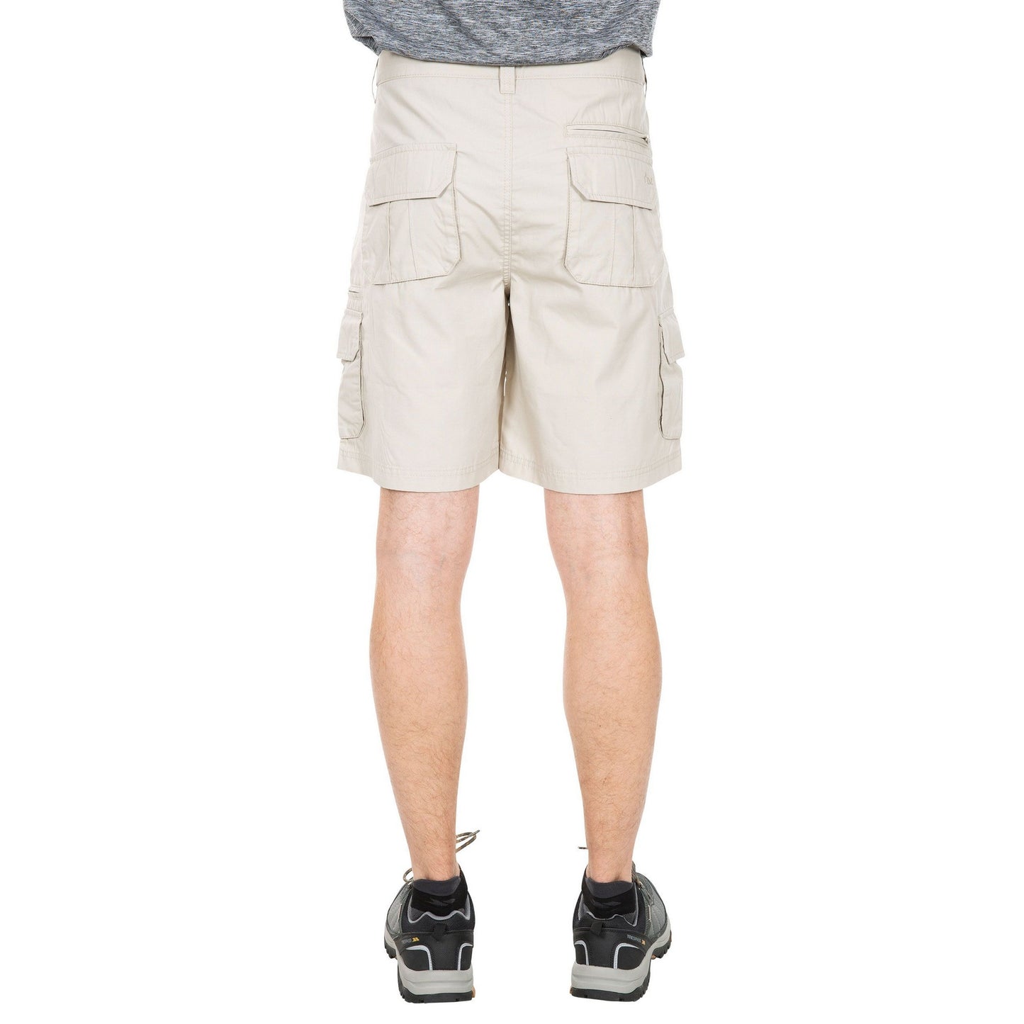 Mushroom - Side - Trespass Mens Gally Water Repellent Hiking Cargo Shorts