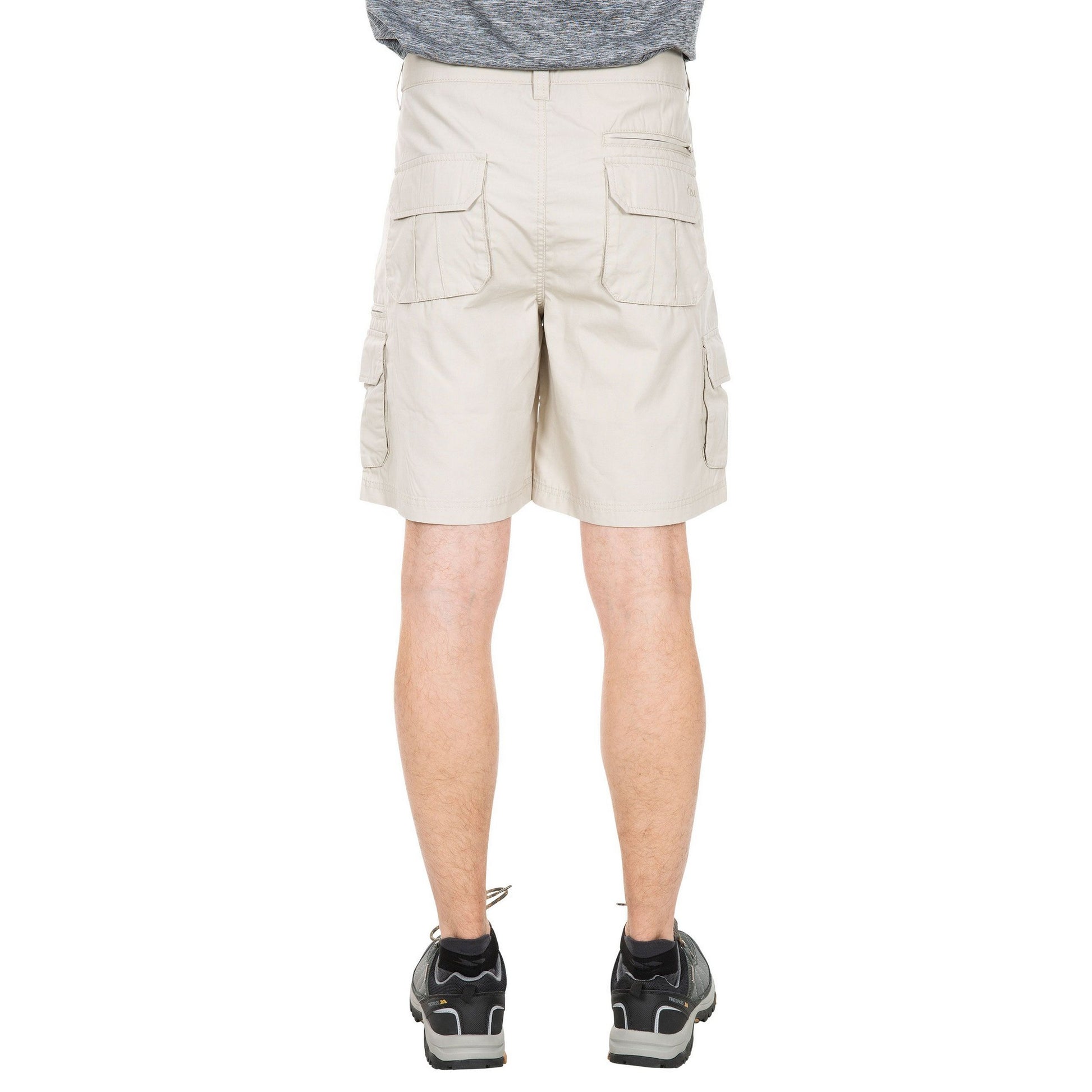 Mushroom - Side - Trespass Mens Gally Water Repellent Hiking Cargo Shorts