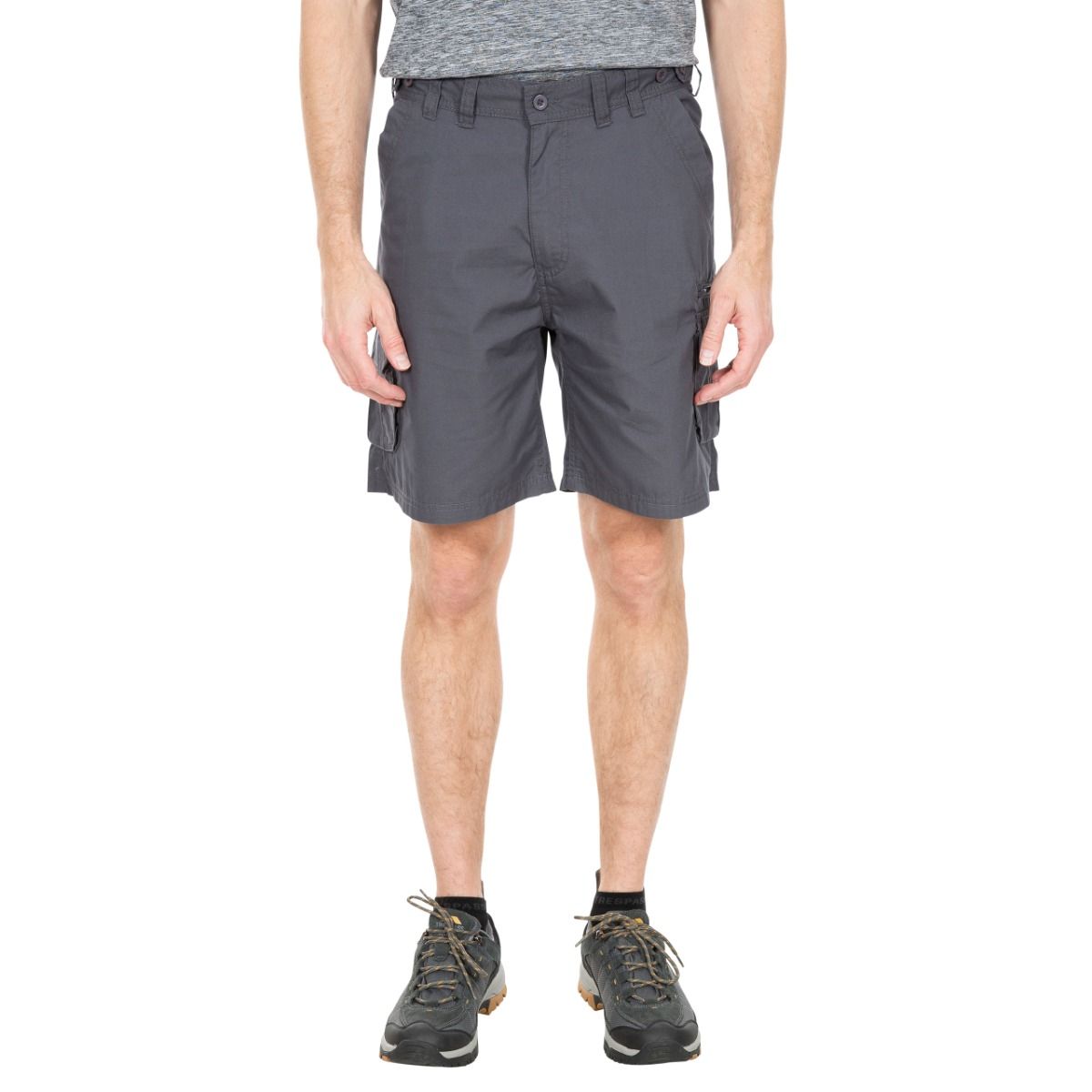 Graphite - Back - Trespass Mens Gally Water Repellent Hiking Cargo Shorts