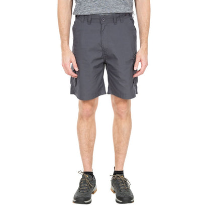 Graphite - Back - Trespass Mens Gally Water Repellent Hiking Cargo Shorts