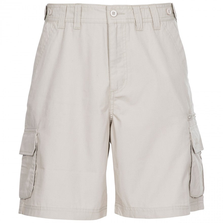 Mushroom - Front - Trespass Mens Gally Water Repellent Hiking Cargo Shorts