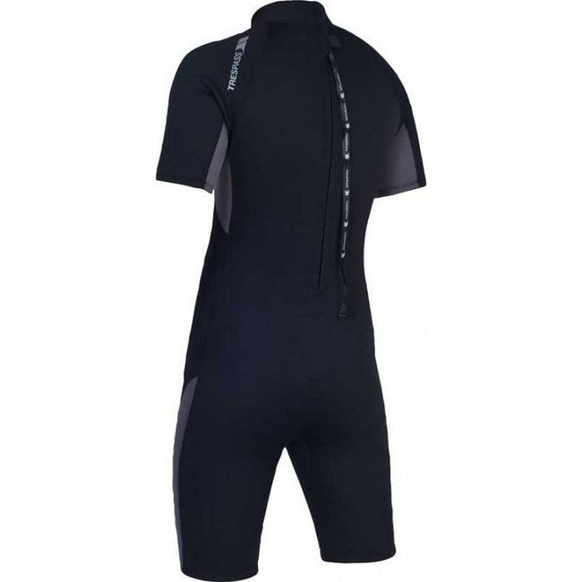 Black - Back - Trespass Scuba Mens Short Wetsuit
