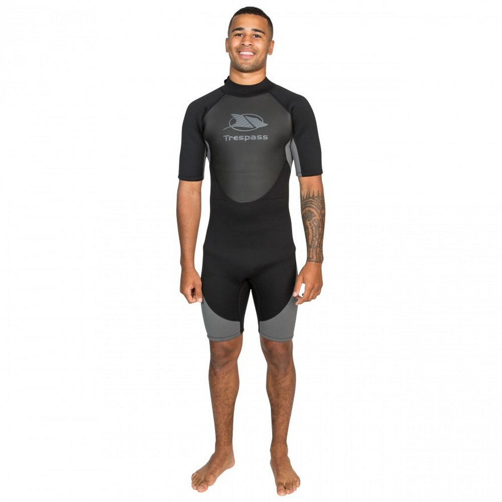 Black - Pack Shot - Trespass Scuba Mens Short Wetsuit