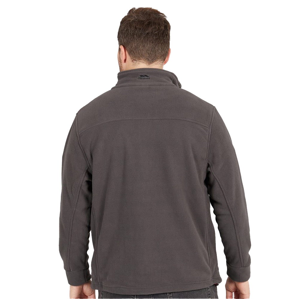 Carbon - Back - Trespass Mens Bernal Full Zip Fleece Jacket