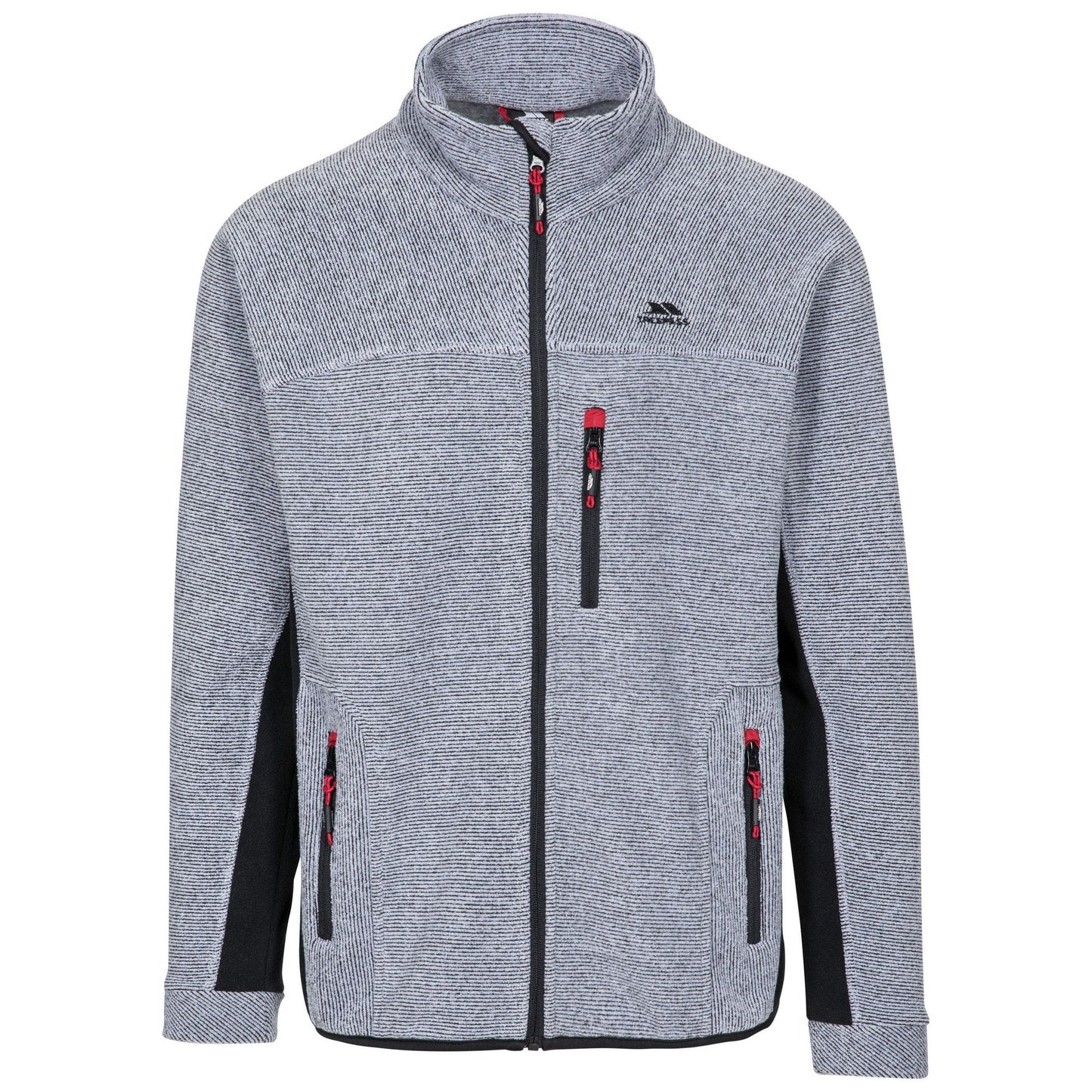 Platinum Stripe - Front - Trespass Mens Jynx Full Zip Fleece Jacket