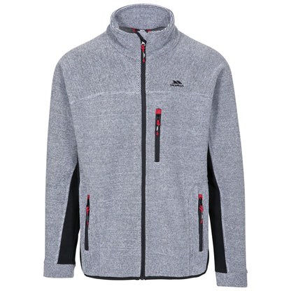 Platinum Stripe - Front - Trespass Mens Jynx Full Zip Fleece Jacket
