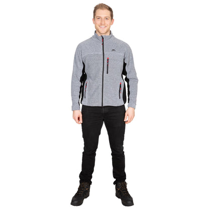 Platinum Stripe - Back - Trespass Mens Jynx Full Zip Fleece Jacket