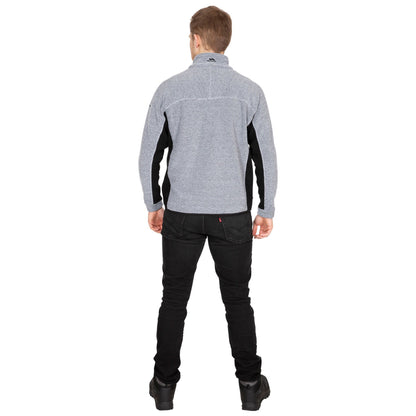 Platinum Stripe - Side - Trespass Mens Jynx Full Zip Fleece Jacket