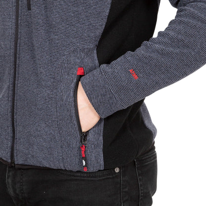 Navy Stripe - Pack Shot - Trespass Mens Jynx Full Zip Fleece Jacket