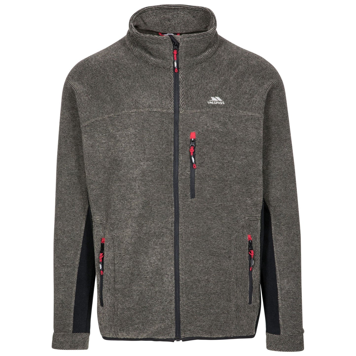 Olive Stripe - Front - Trespass Mens Jynx Full Zip Fleece Jacket