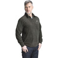 Olive - Side - Trespass Mens Masonville Half Zip Microfleece Top