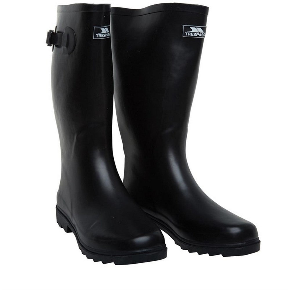 Black - Pack Shot - Trespass Recon X Mens Waterproof Rubber Wellington Boots