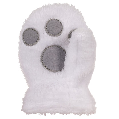 White - Front - Trespass Baby Unisex Floppity Winter Mittens