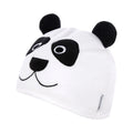 White - Front - Trespass Childrens-Kids Bamboo Panda Design Beanie Hat