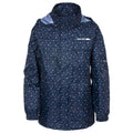 Navy Dot - Front - Trespass Childrens Unisex Totam Zip Up Packaway Waterproof Jacket