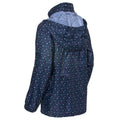 Navy Dot - Back - Trespass Childrens Unisex Totam Zip Up Packaway Waterproof Jacket