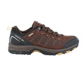 Dark Brown - Back - Trespass Mens Scarp Waterproof Lace Up Trainers