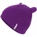 Plum - Back - Trespass Childrens-Kids Toot Knitted Winter Beanie Hat