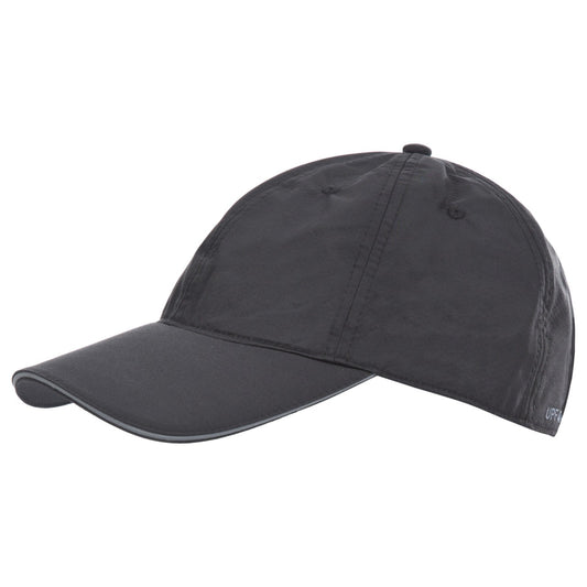 Black - Front - Trespass Mens Cosgrove Quick Dry Baseball Cap