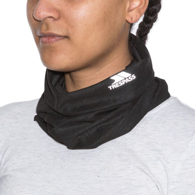 Black - Back - Trespass Mens Quay Multifunctional Neck Gaiter - Snood - Scarf